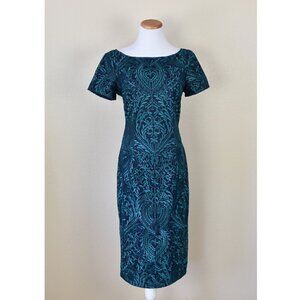 JS Collections Embroidered Cocktail Midi Dress 6